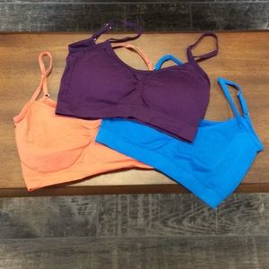 🧡NWOT Orange Padded Bralette w/adjust straps